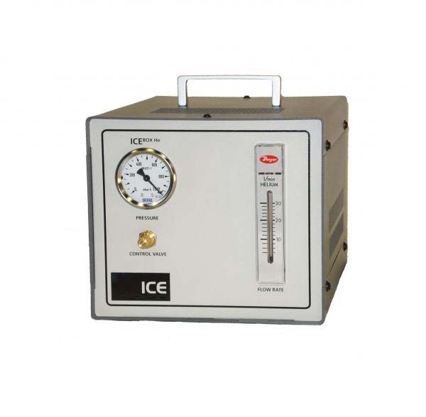 NitrogenÂ gas flow control box features aÂ Nitrogen gas flow gauge (0-10 l/min), pressure in