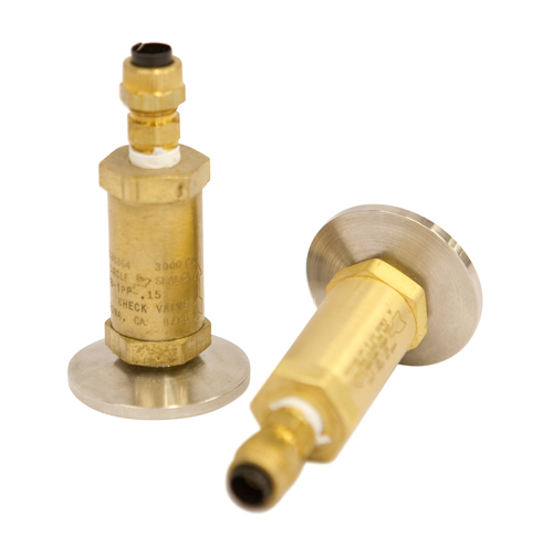0.6 - 1.0 psi cryostat over pressure valve available in KF16 & 25 supplied with 6mm quick r
